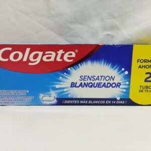 DENTIFRICE COLGATE SENSATION BLANQUEADOR 2X75ML