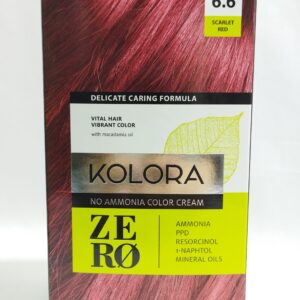 CRÈME COLORANTE SANS AMMONIAQUE KOLORA ZÉRO 6.6 SCARLET RED