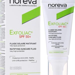 NOREVA EXFOLIAC FLUIDE SOLAIRE MATIFIANT SPF50+