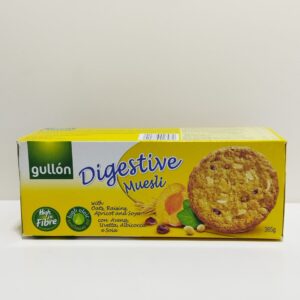 DIGESTIVE MUESLI WITH RAISINS APRICOT& SOYA 365G . GULLÓN