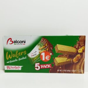 WAFER NOCCIOLA - HAZELNUT 5PACK 225G . BALCONI