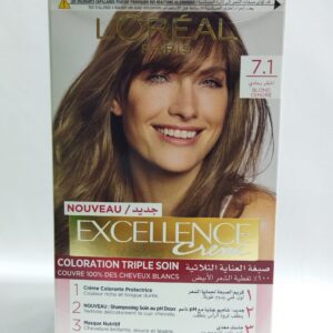 COLORATION TRIPLE SOIN EXCELLENCE CRÈME 7.1 BLOND CENDRÉ . L'ORÉAL