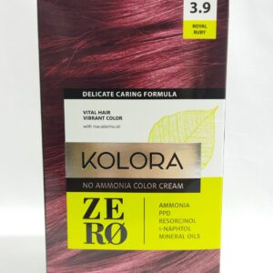 CRÈME COLORANTE SANS AMMONIAQUE KOLORA ZÉRO 3.9 ROYAL RUBY