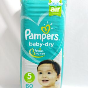 COUCHES PAMPERS BABY DRY TAILLE 5 JUNIOR (11-25KG) 60U