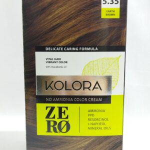 CRÈME COLORANTE SANS AMMONIAQUE KOLORA ZÉRO 5.35 EARTH BROWN