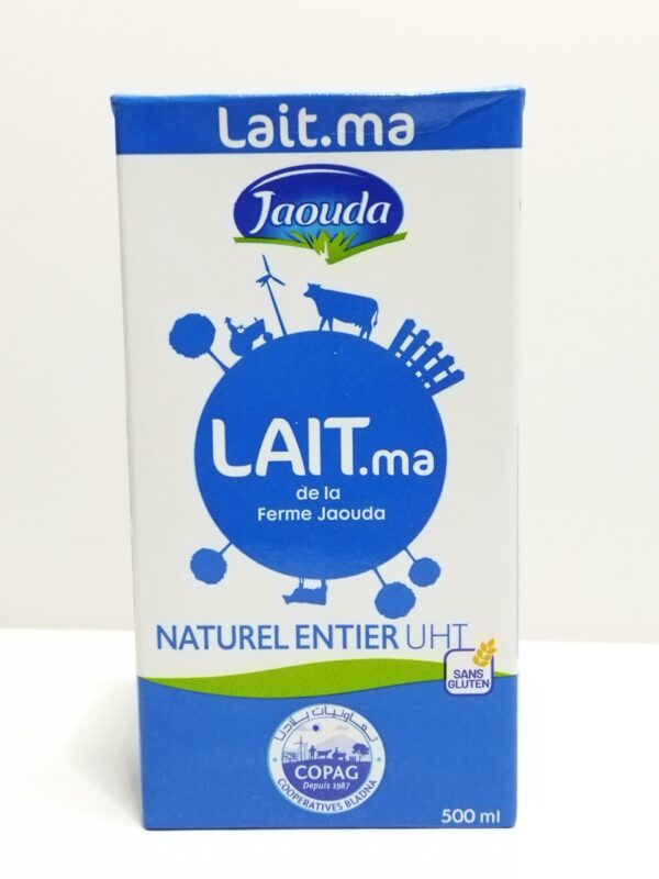 LAIT NATUREL ENTIER UHT 500ML JAOUDA