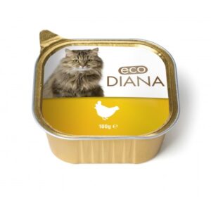 PATE CHAT DIANA ECO POULET 100G