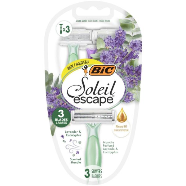 RASOIR SOLEIL ESCAPE 3B LAVANDE BIC