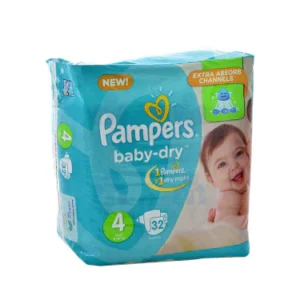 COUCHE BEBE PAMPERS 32C N4