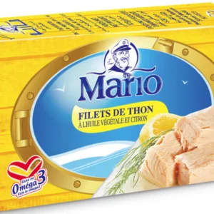 FILET DE THON A L HUILE VEGETALE ET CITRON 125G MARIO