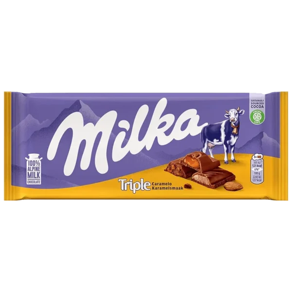 MILKA TRIPLE CARAMEL 90G