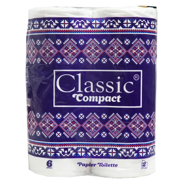 PAPIER TOILETTE CLASSIC COMPACT 6 PIECES