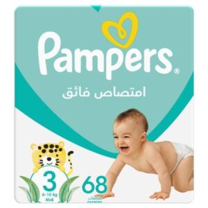 COUCHE BEBE PAMPERS 68P N3