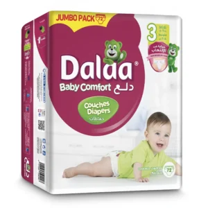 COUCHE BEBE JUMBO PACK DALAA N3 MIDI 72C