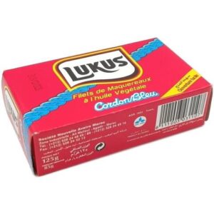 FILETS DE MAQUEREAUX A HUILE VIGETALE LUKUS 125G