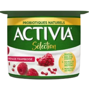 YAOURT ACTIVIA GRENADE FRAMBOISE 110G