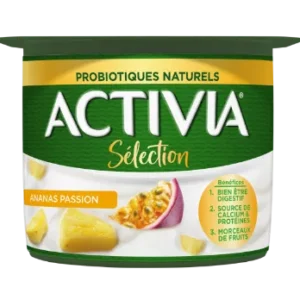 YAOURT ACTIVIA SELECTION ANANAS PASSION GF 110G