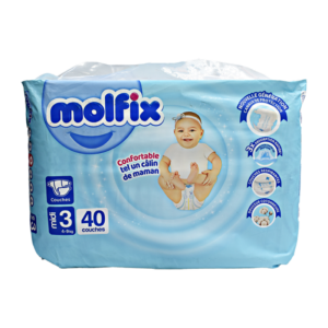 COUCHE BEBE MOLFIX N3 MIDI 40 COUCHES