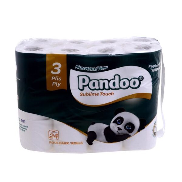 PAPIER TOILETTE PANDOO 3 PLIS 24U