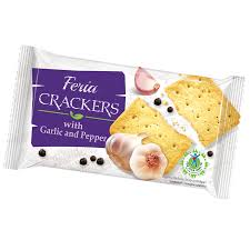 FERIA CRACKER WITH GARLIC AND PEPPER 100G