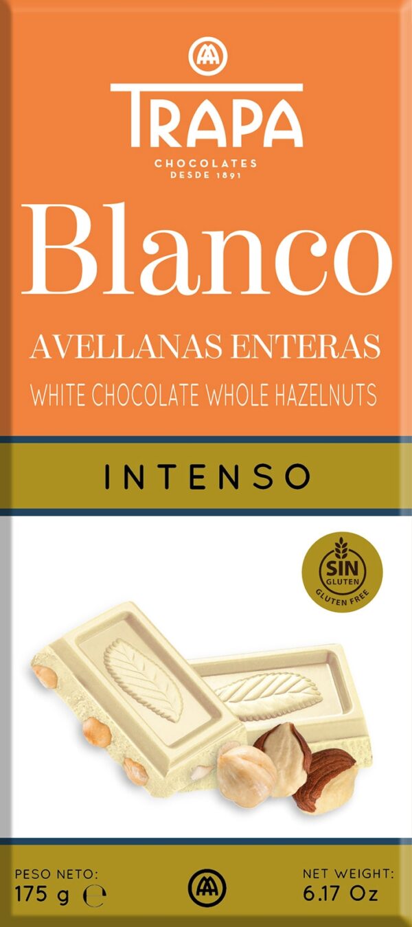 CHOCOLAT TRAPA BLANCO ALMONDS 175G